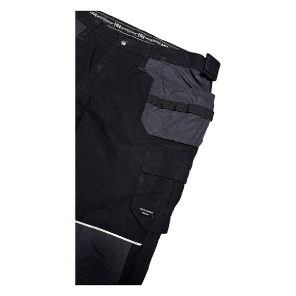 HELLY HANSEN Workwear Construction Pocket Black Cargo Carpenter Pants Mens 42x32 - Picture 4 of 6